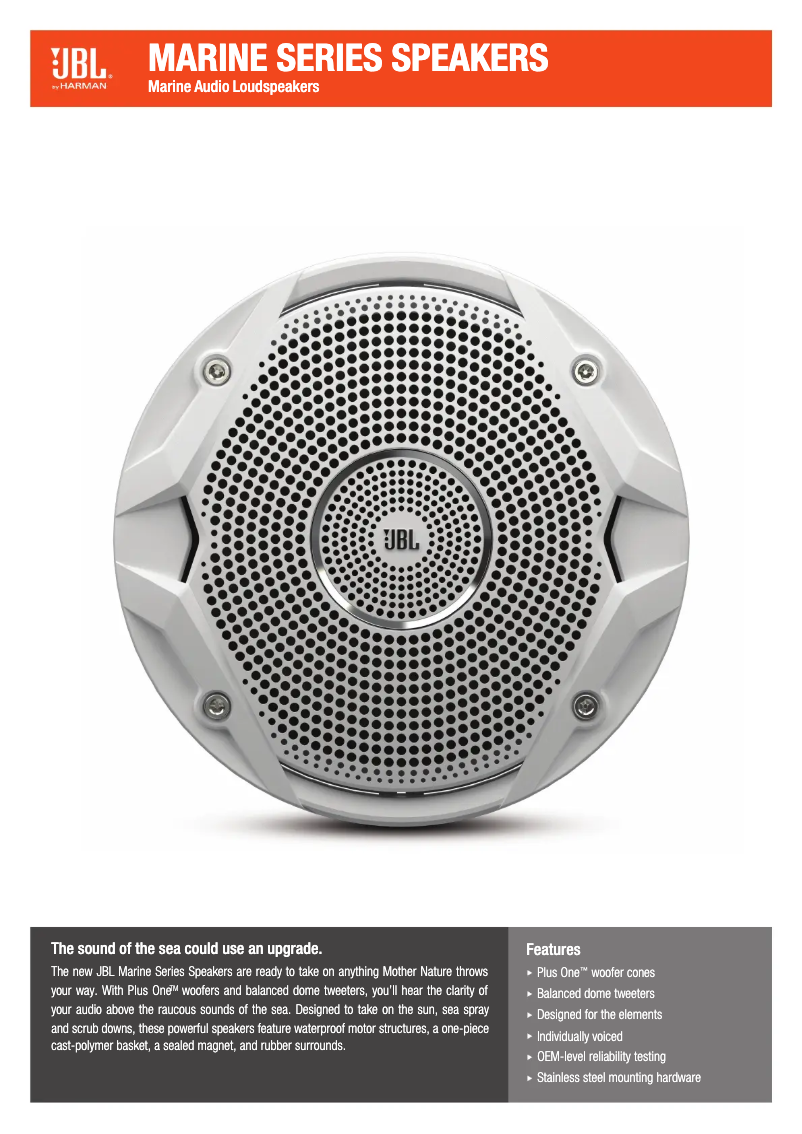 Page 1 de la notice Fiche technique JBL MS6520