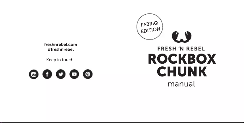 Image de la première page du manuel de l'appareil Rockbox Chunk