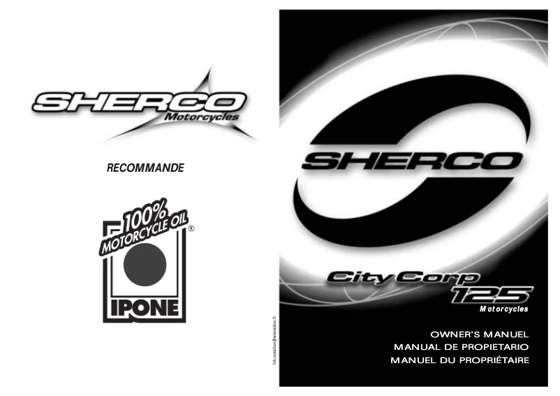 Page 1 de la notice Manuel utilisateur Sherco CityCorp (2003)