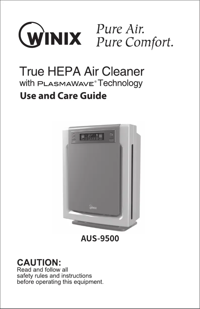 Page 1 de la notice Manuel utilisateur Winix AUS-9500