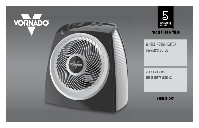 Page 1 de la notice Manuel utilisateur Vornado VH10