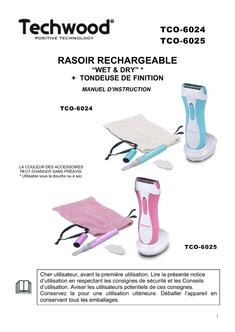 Page 1 de la notice Manuel utilisateur Techwood TEP-40