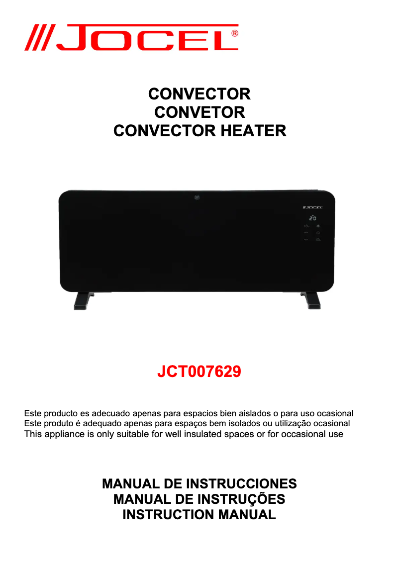 Page n°1 - Manuel utilisateur Jocel JCT07629