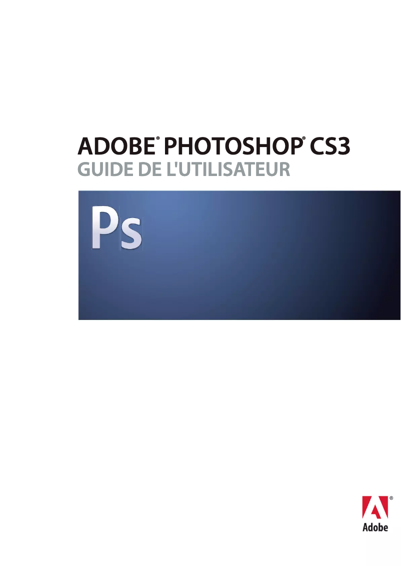 Image de la première page du manuel de l'appareil Photoshop CS3