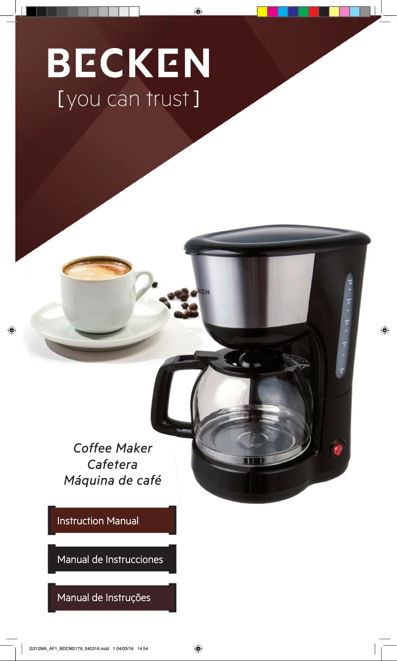 Page 1 de la notice Manuel utilisateur Becken BDCM2179