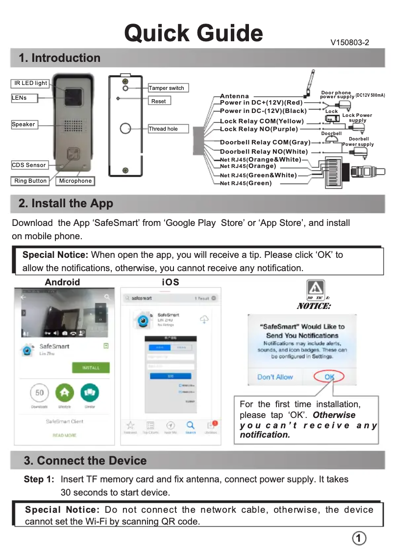 Image de la première page du manuel de l'appareil DVA-110
