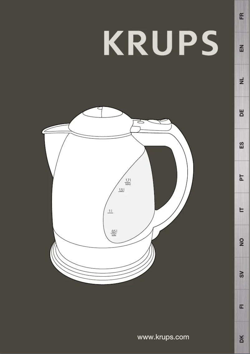 Page 1 de la notice Manuel utilisateur Krups AquaControl Plus FLA141