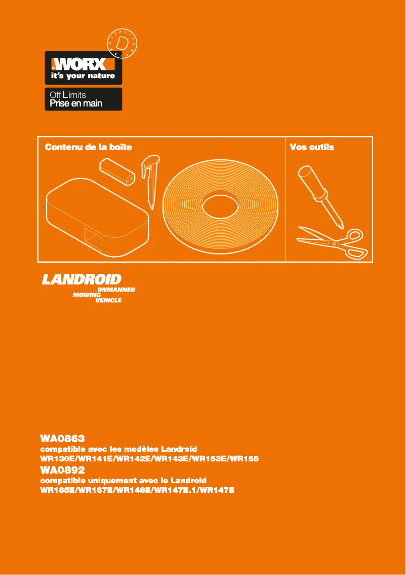 Page n°1 - Manuel utilisateur Worx Landroid WA0863