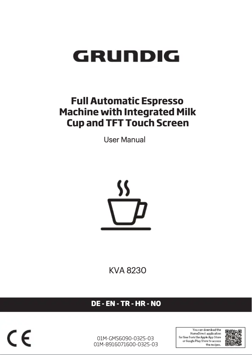 Page n°1 - Manuel utilisateur Grundig KVA 8230