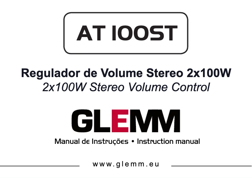 Page n°1 - Manuel utilisateur Glemm AT 100ST