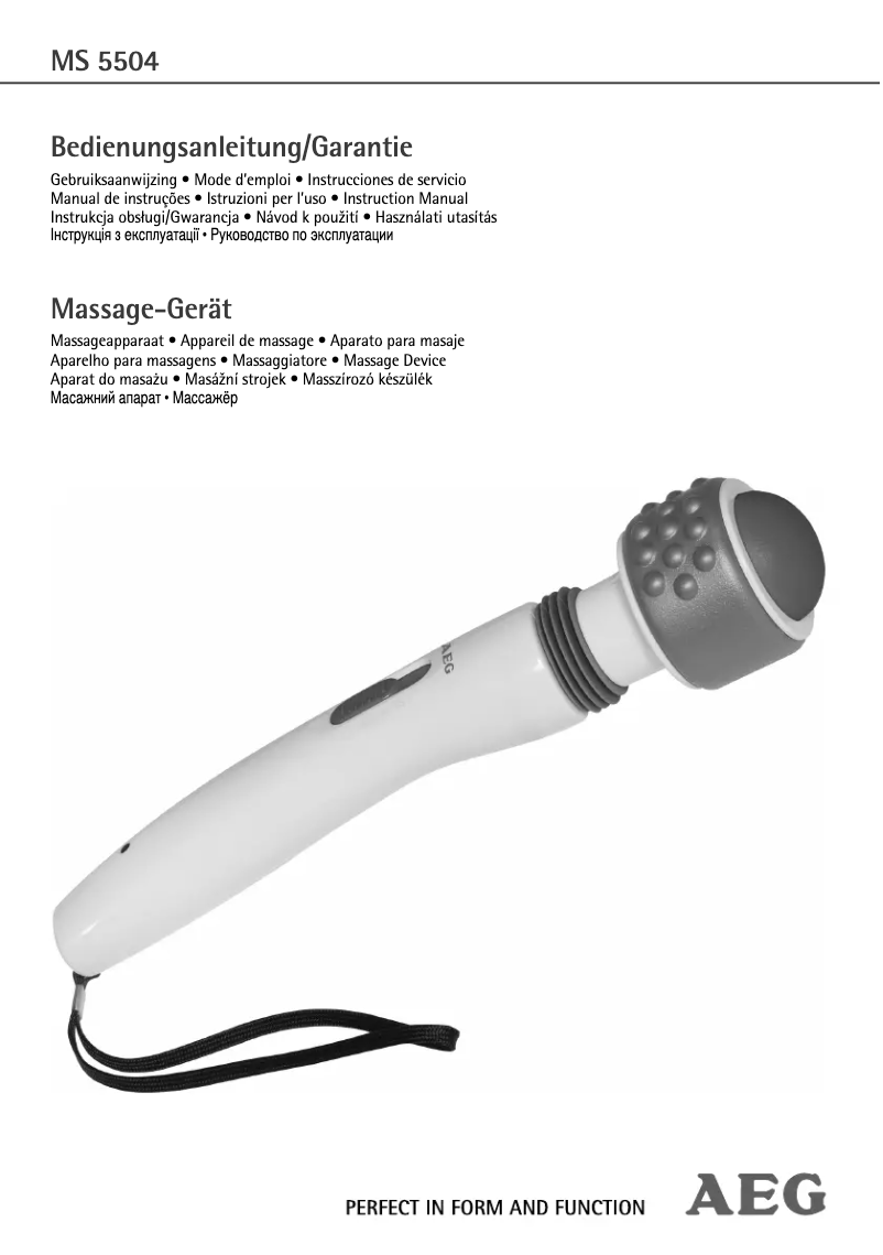 Página 1 del manual Manual de usuario AEG MS 5504