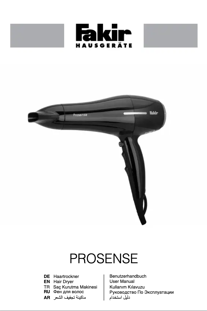 Image de la première page du manuel de l'appareil Prosense