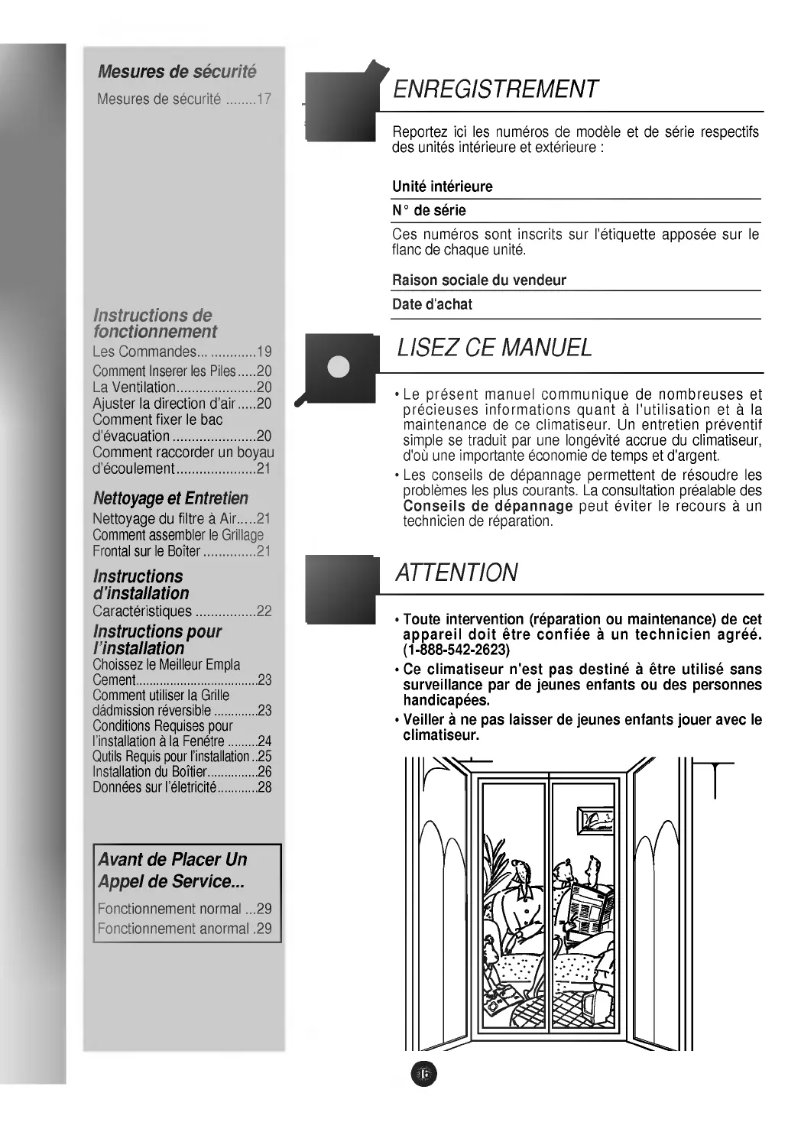 Page 1 de la notice Manuel utilisateur LG WR-2410