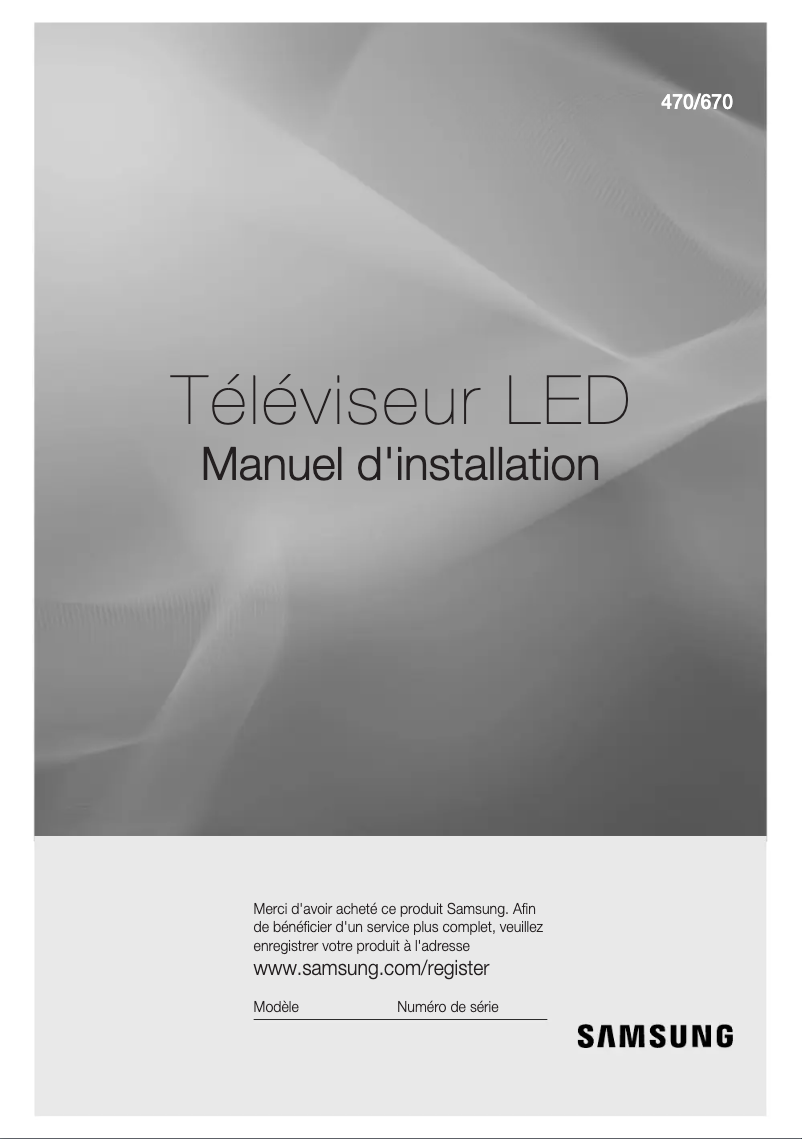 Page n°1 - Manuel utilisateur Samsung HG24ED470AK