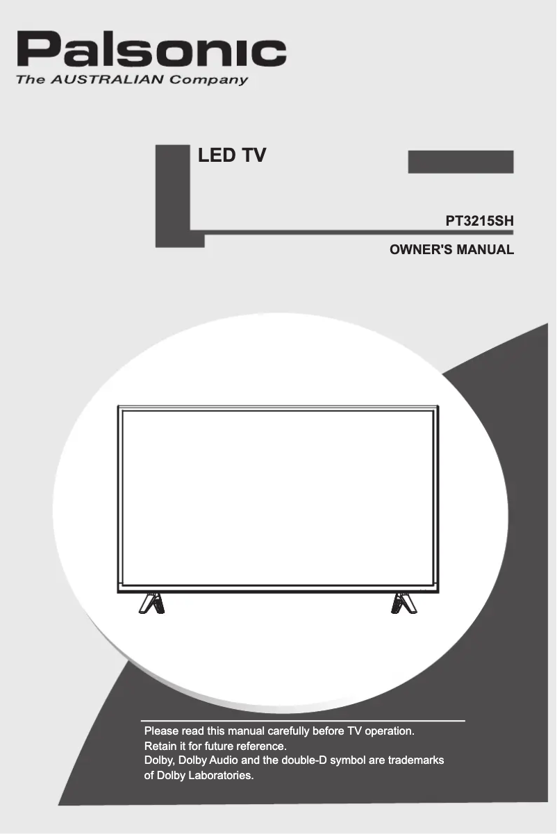 Image de la première page du manuel de l'appareil PT3215SH