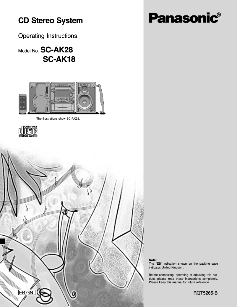 Image de la première page du manuel de l'appareil SC-AK18