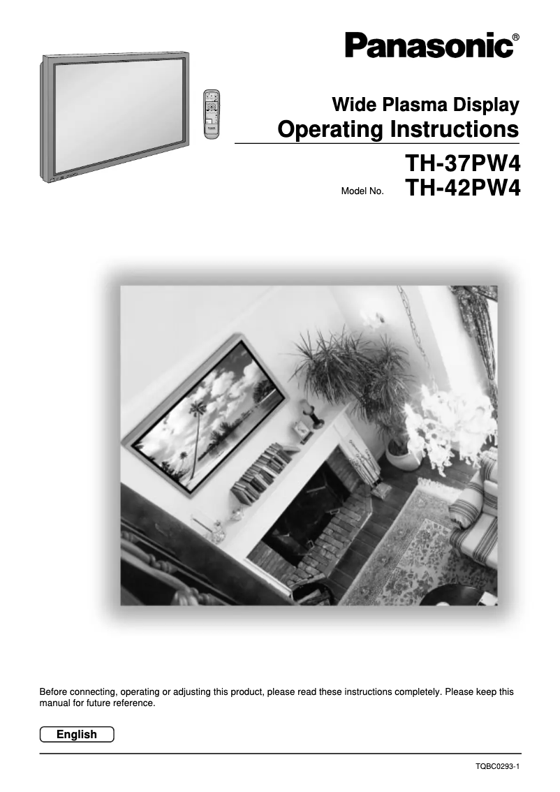 Imagen de la primera página del manual del dispositivo TH-42PW4HZ