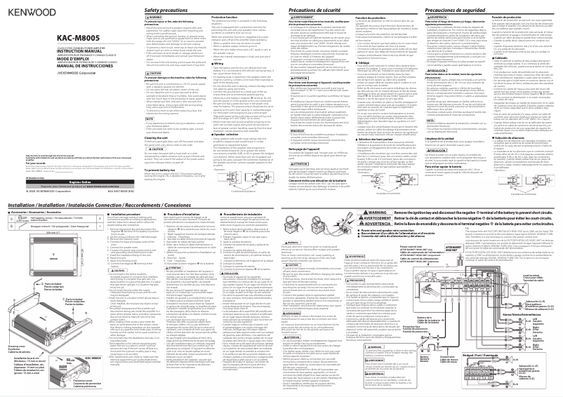 Image de la première page du manuel de l'appareil KAC-M8005