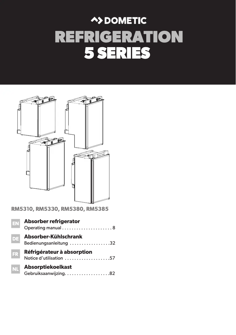 Page 1 de la notice Manuel utilisateur Dometic RM 5330