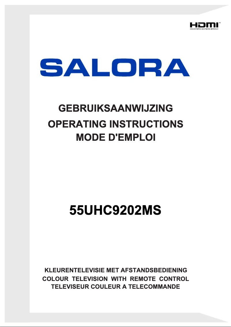 Page 1 de la notice Manuel utilisateur Salora 55UHC9202MS