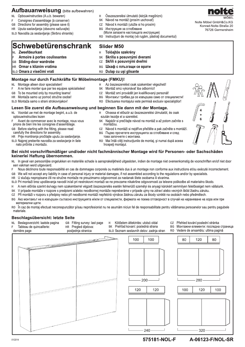 Page 1 de la notice Manuel utilisateur Nolte Planeo