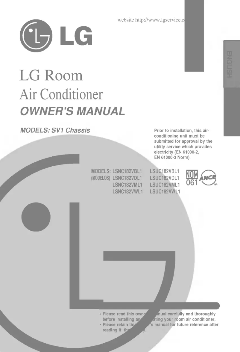 Page 1 de la notice Manuel utilisateur LG LS-C182VBL1