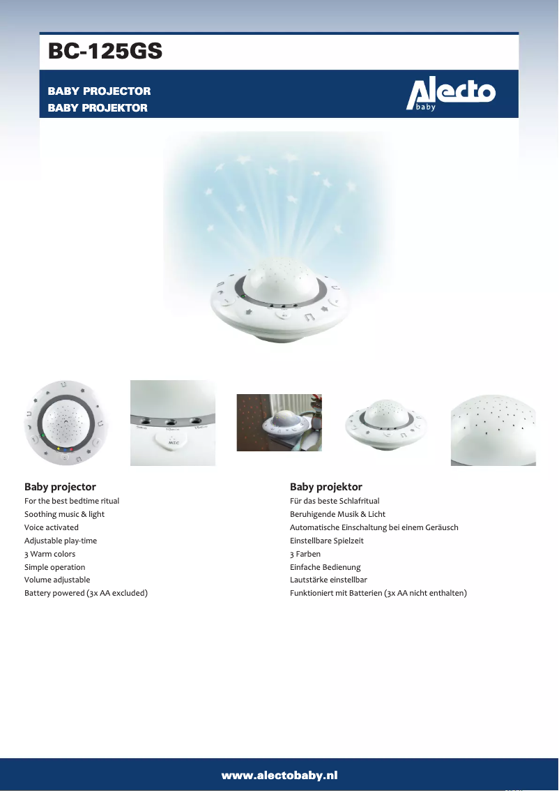 Page 1 de la notice Manuel utilisateur Alecto BC-125GS