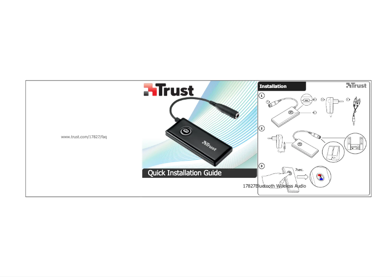 Page n°1 - Manuel utilisateur Trust eeWave Wireless Bluetooth Audio Link