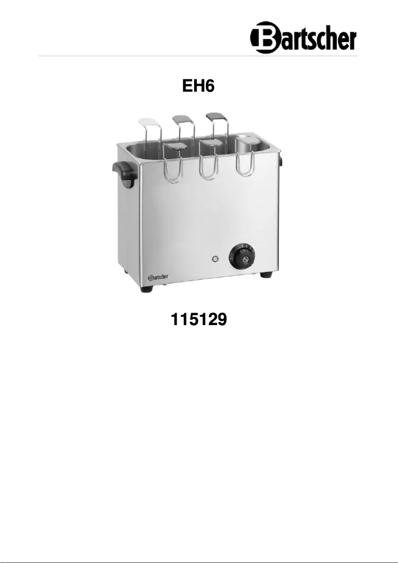 Page 1 de la notice Manuel utilisateur Bartscher EH6