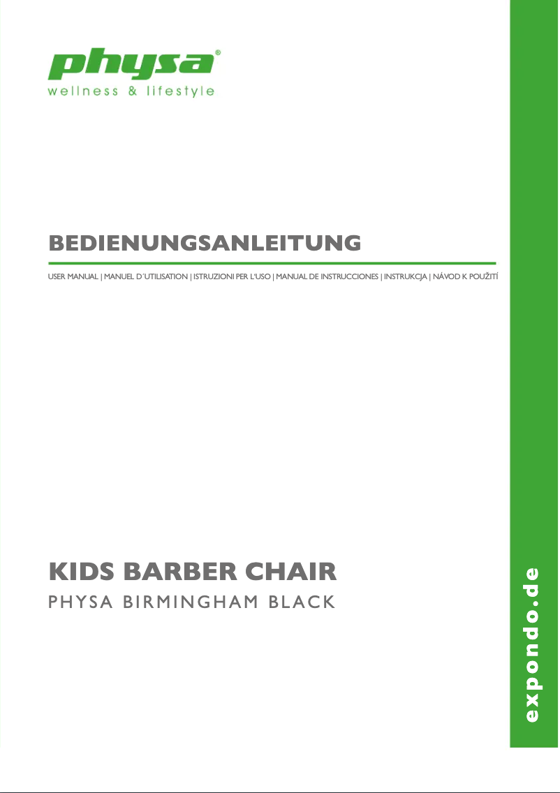 Page 1 de la notice Manuel utilisateur Physa Black