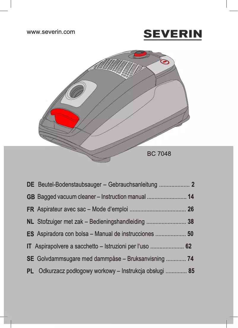 Image de la première page du manuel de l'appareil BC 7048