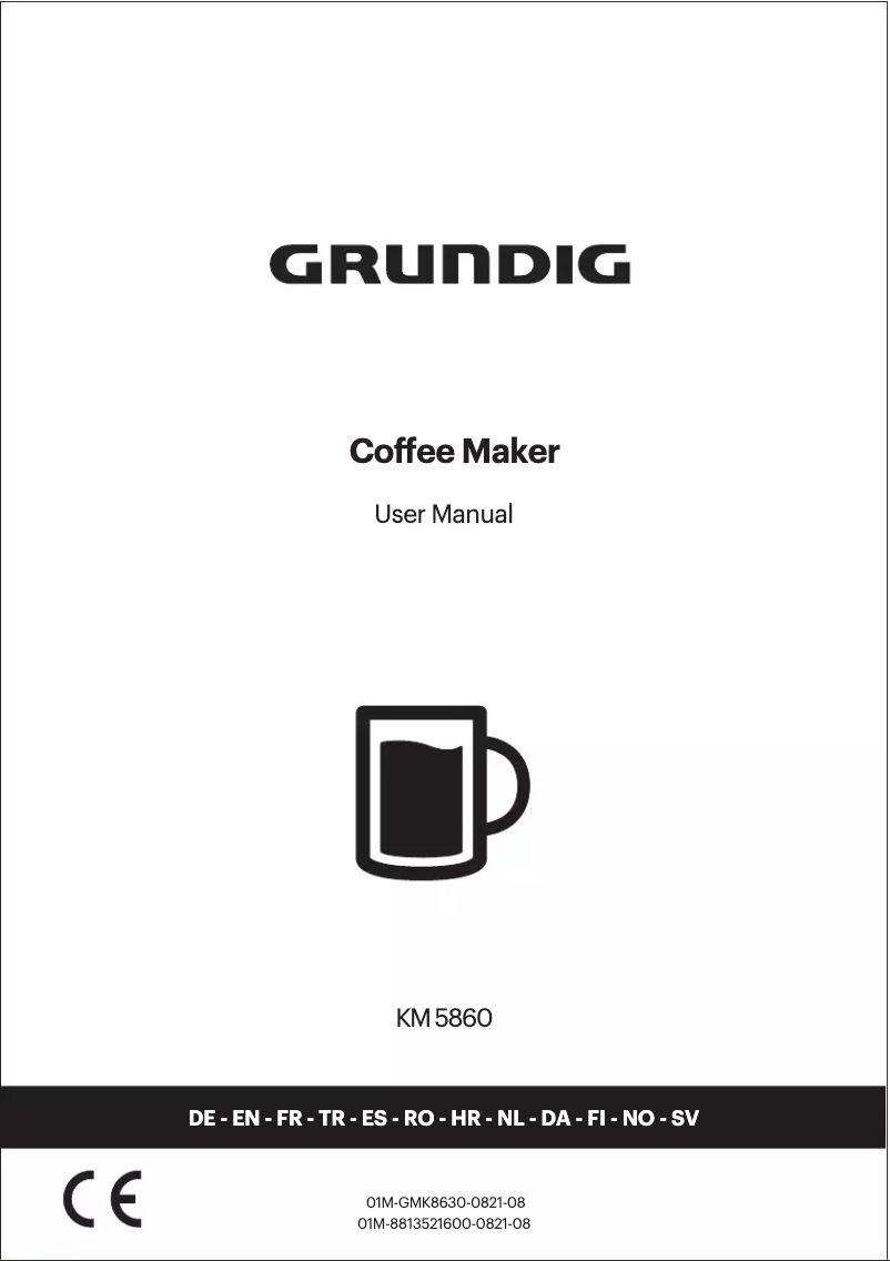 Page n°1 - Manuel utilisateur Grundig KM 5860