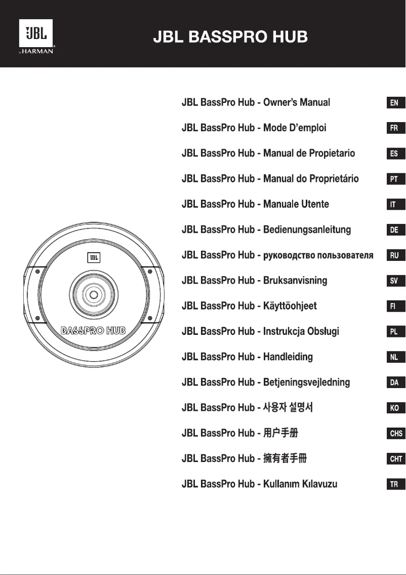 Page 1 de la notice Manuel utilisateur JBL BassPro HUB