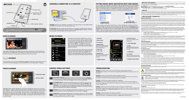 Page n°1 - Manuel utilisateur Archos 3 Vision