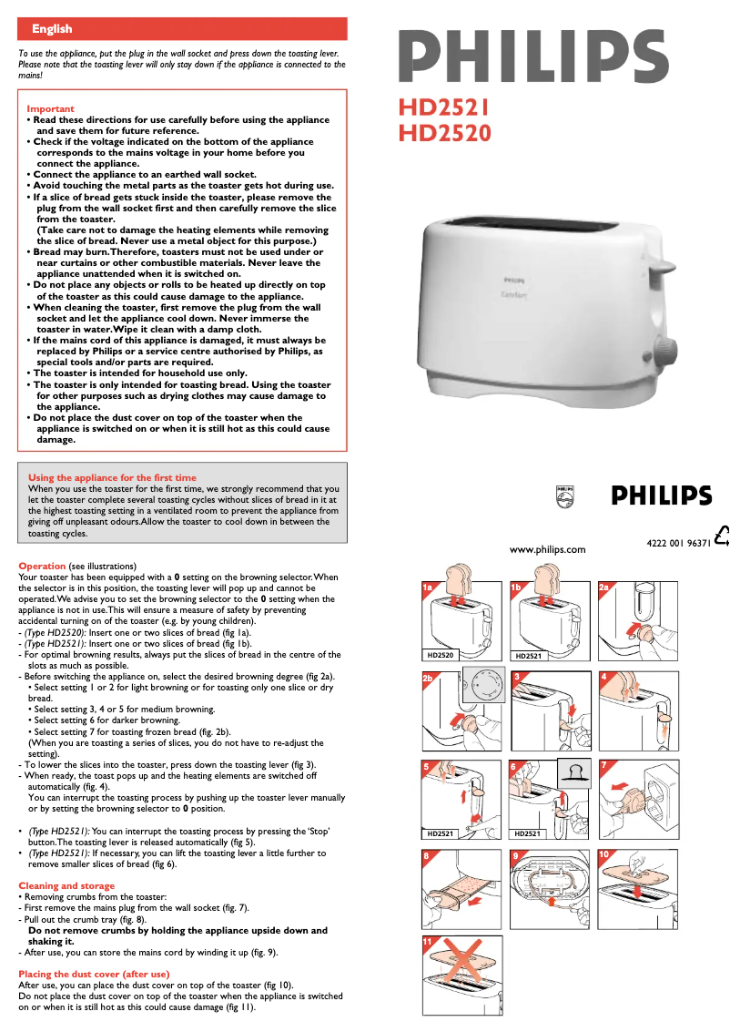 Página 1 del manual Manual de usuario Philips HD2520