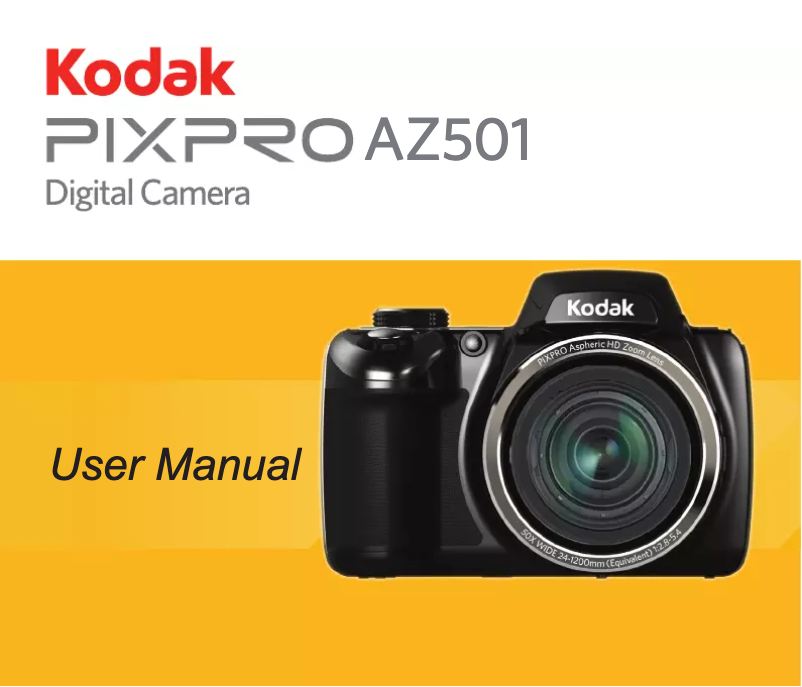 Page 1 de la notice Manuel utilisateur Kodak PixPro AZ501