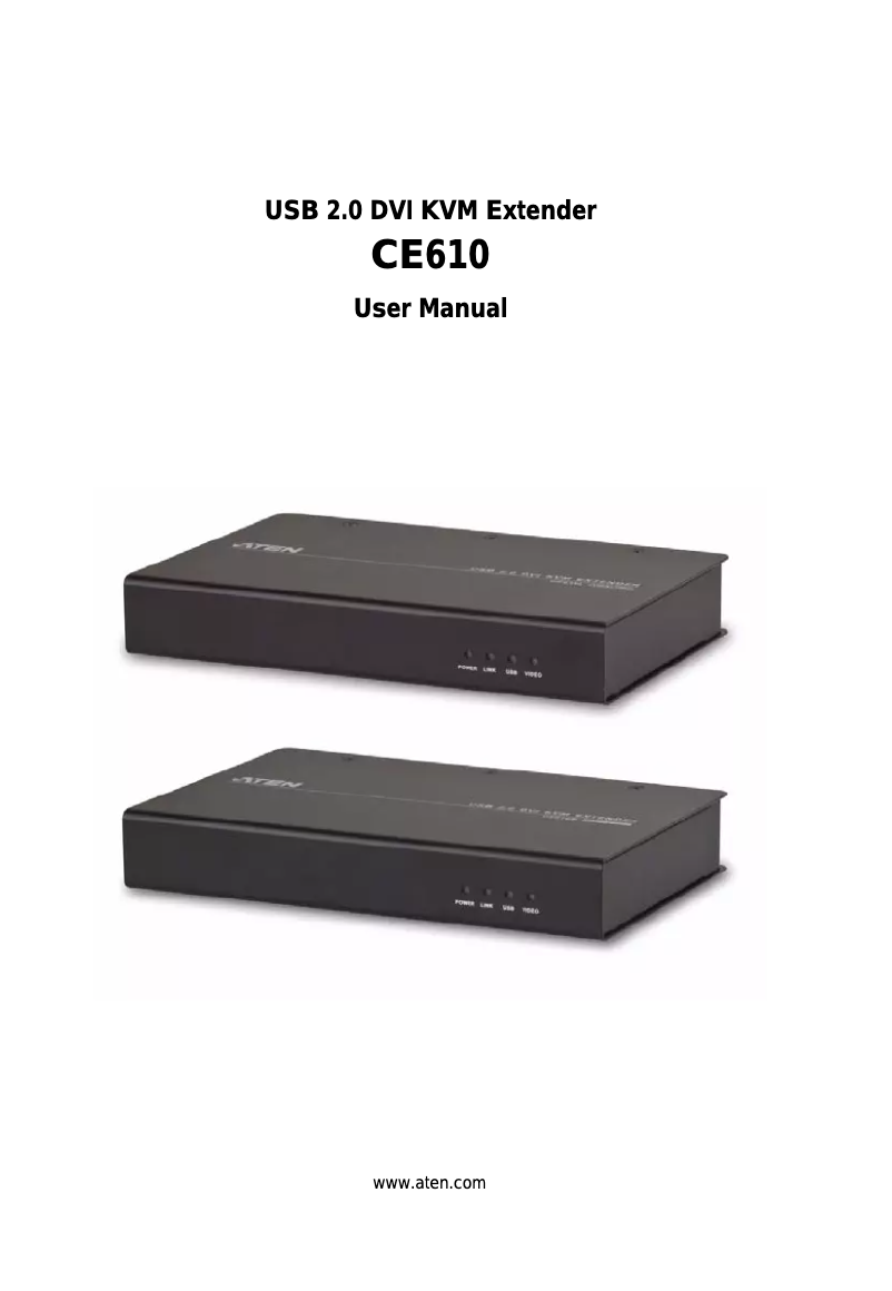 Page n°1 - Manuel utilisateur ATen CE610