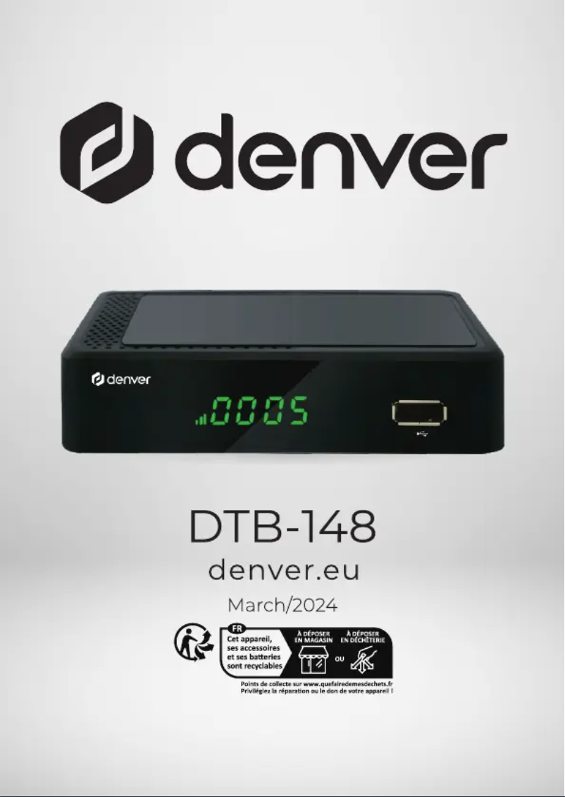 Página 1 del manual Manual de usuario Denver DTB-148