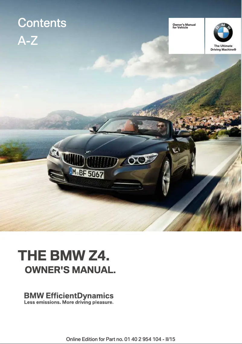 Imagen de la primera página del manual del dispositivo Z4 sDrive35is (2015)