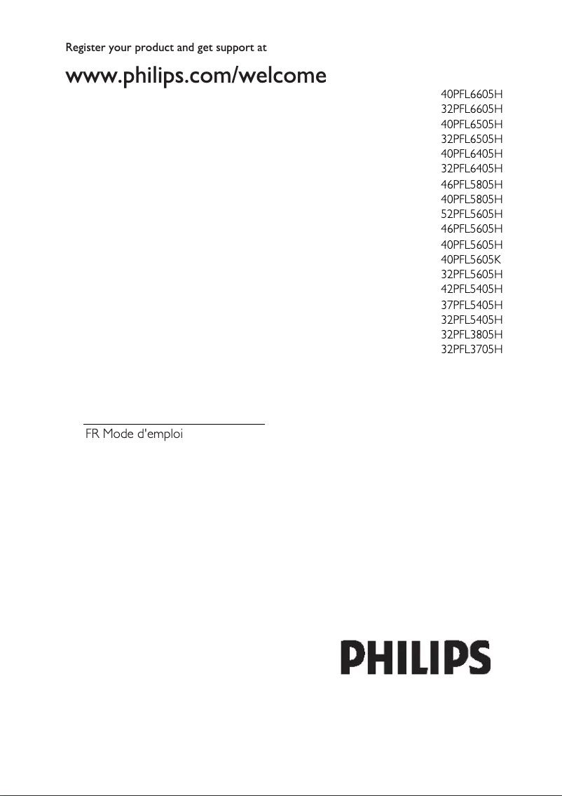 Image de la première page du manuel de l'appareil 46PFL5605H
