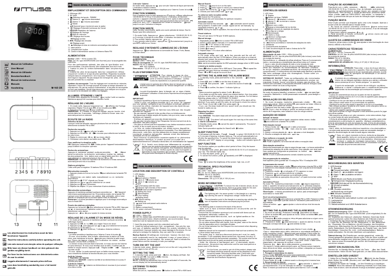 Page n°1 - Manuel utilisateur Muse M-165 CMR