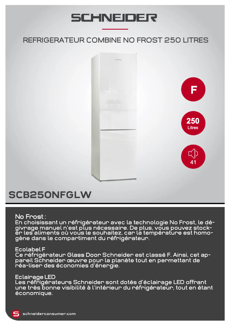 Image de la première page du manuel de l'appareil SCB250NFGLW