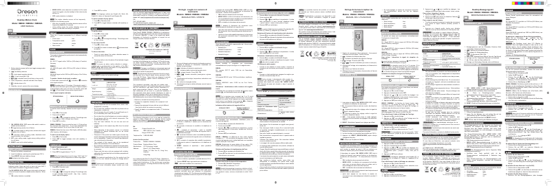 Page 1 de la notice Manuel utilisateur Oregon Scientific RM968