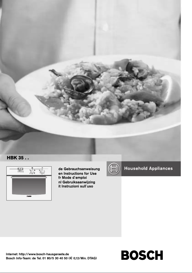 Page 1 de la notice Manuel utilisateur Bosch HBK3552