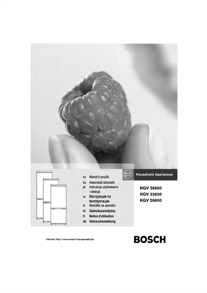 Page n°1 - Manuel utilisateur Bosch KGV26600