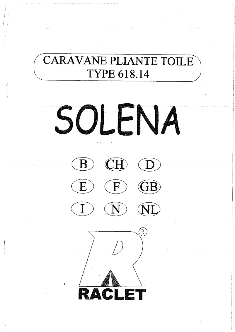 Página 1 del manual Manual de usuario Raclet Solena