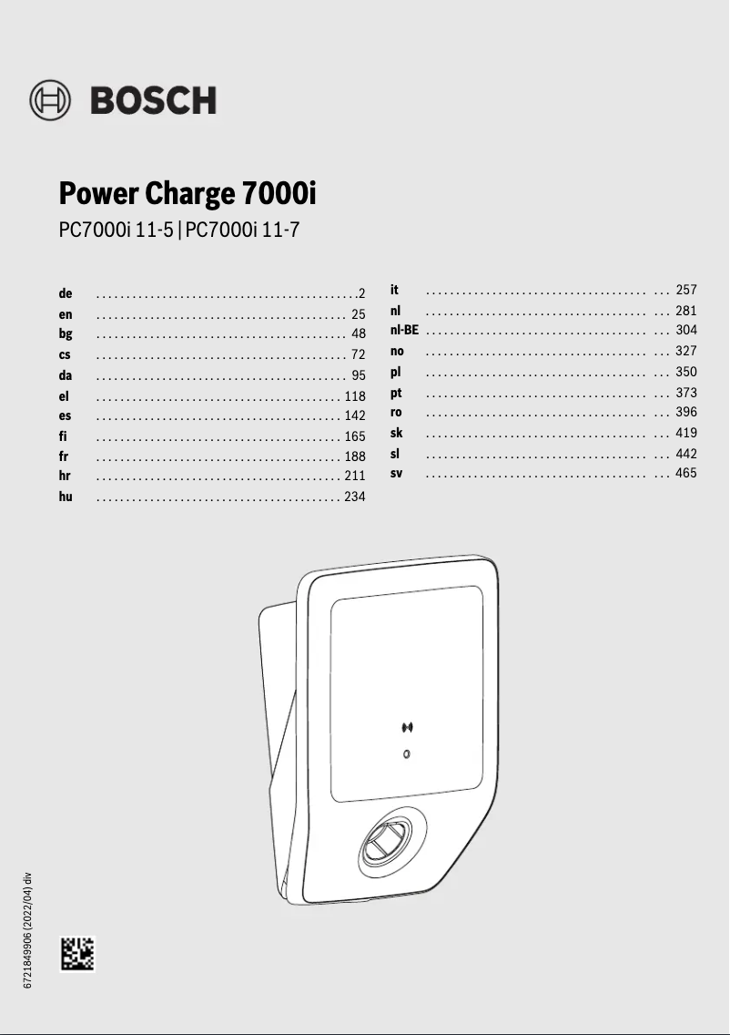Image de la première page du manuel de l'appareil Power Charge 7000i