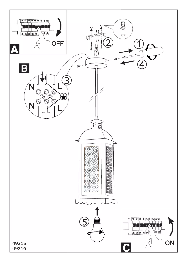 Página 1 del manual Manual de usuario Eglo Vintage Lisburn