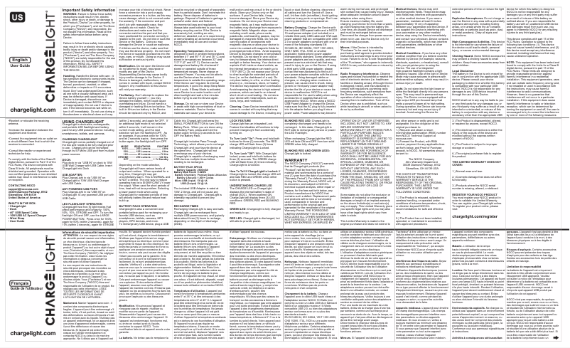 Image de la première page du manuel de l'appareil ChargeLight CL3