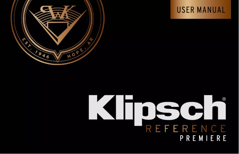 Page 1 de la notice Manuel utilisateur Klipsch Reference Premiere RP-280F